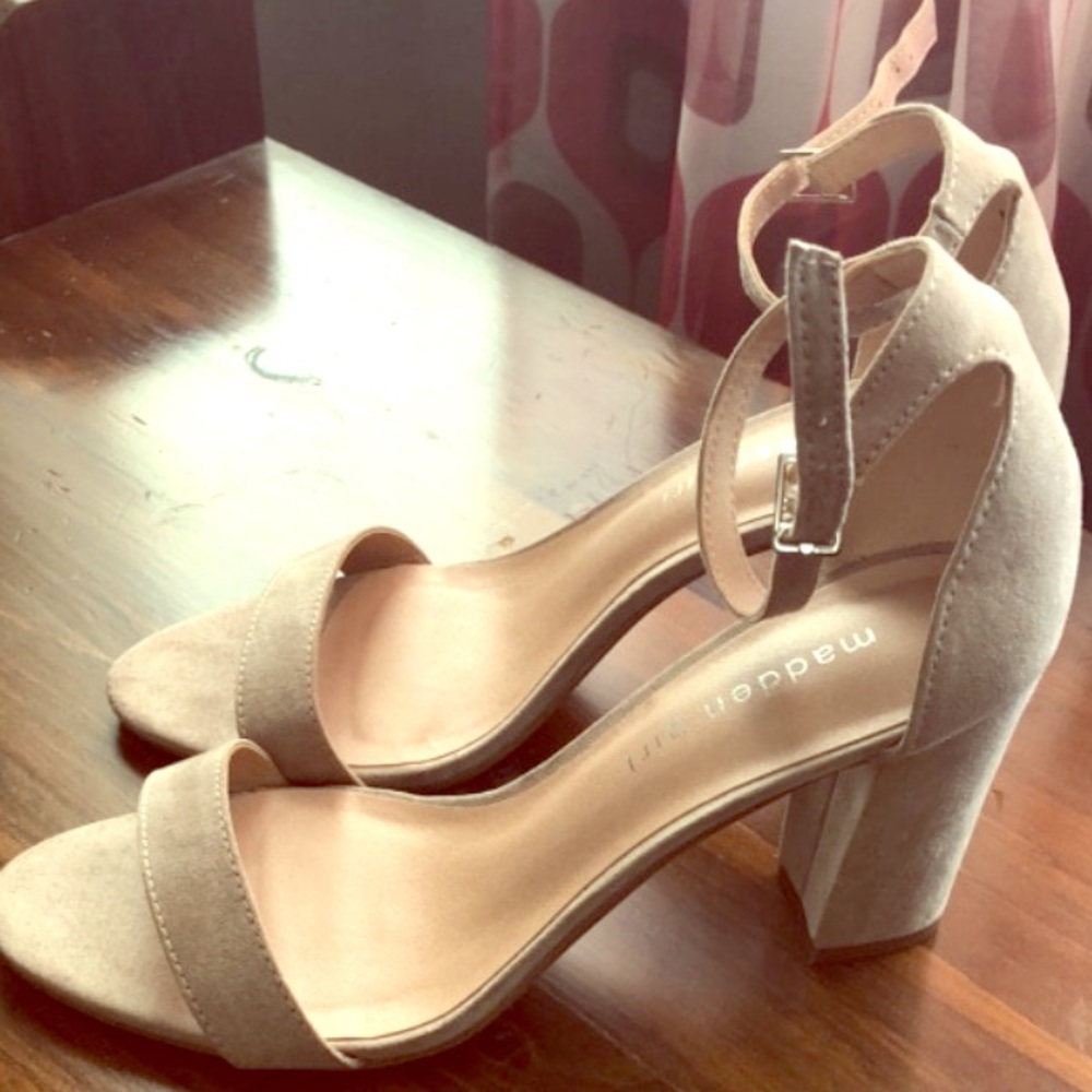 Nude Suede Heels